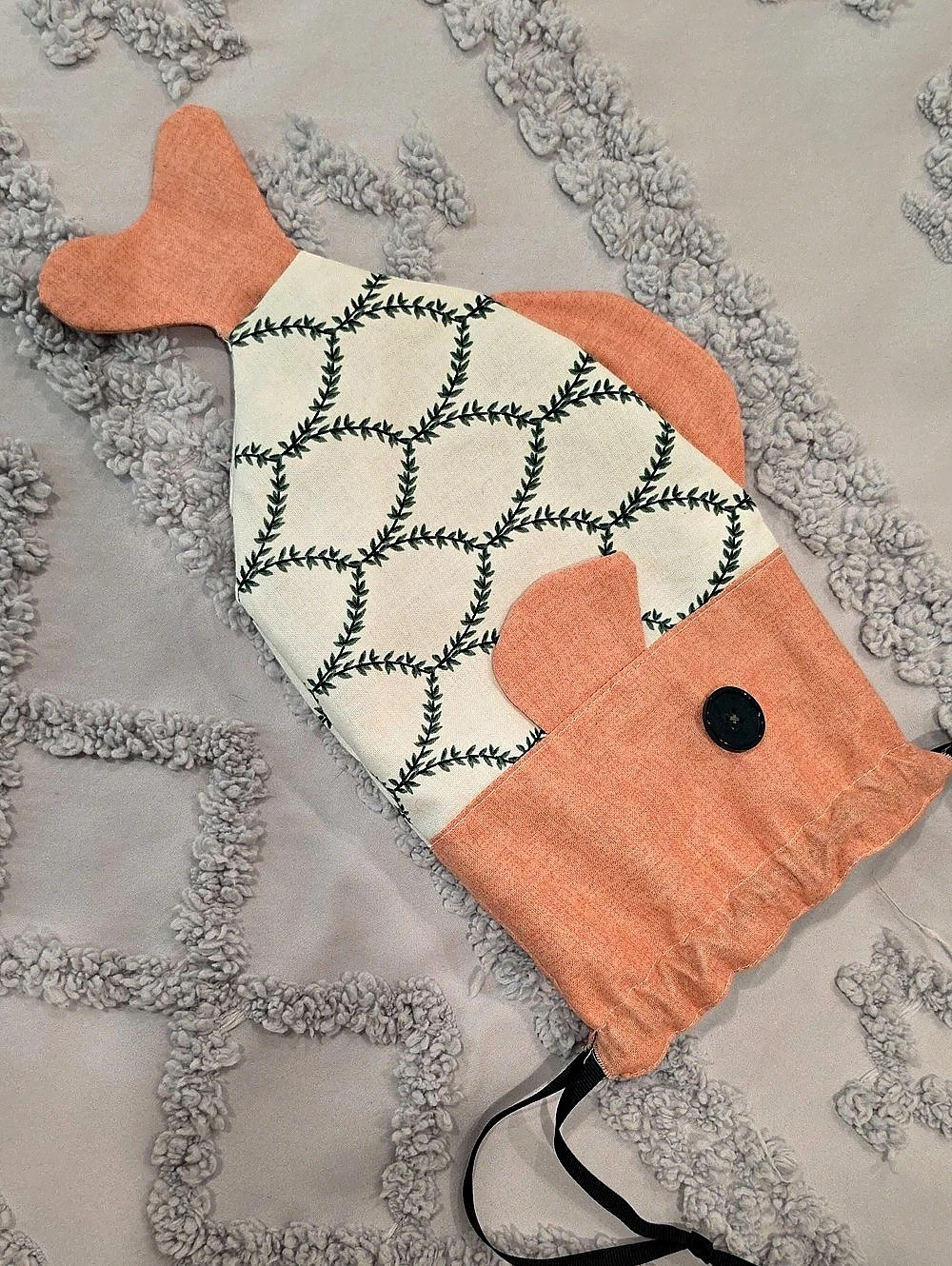 Handmade Fish Drawstring Bag - Picture 4 of 12